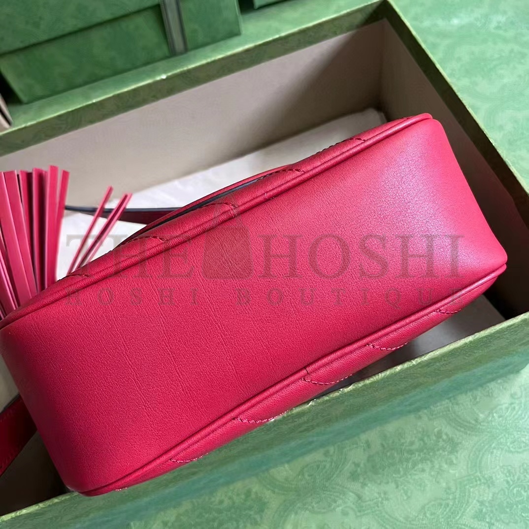 Gvc*1 Women GG Blondie Small Shoulder Bag Red Leather Round Interlocking G Master Quality