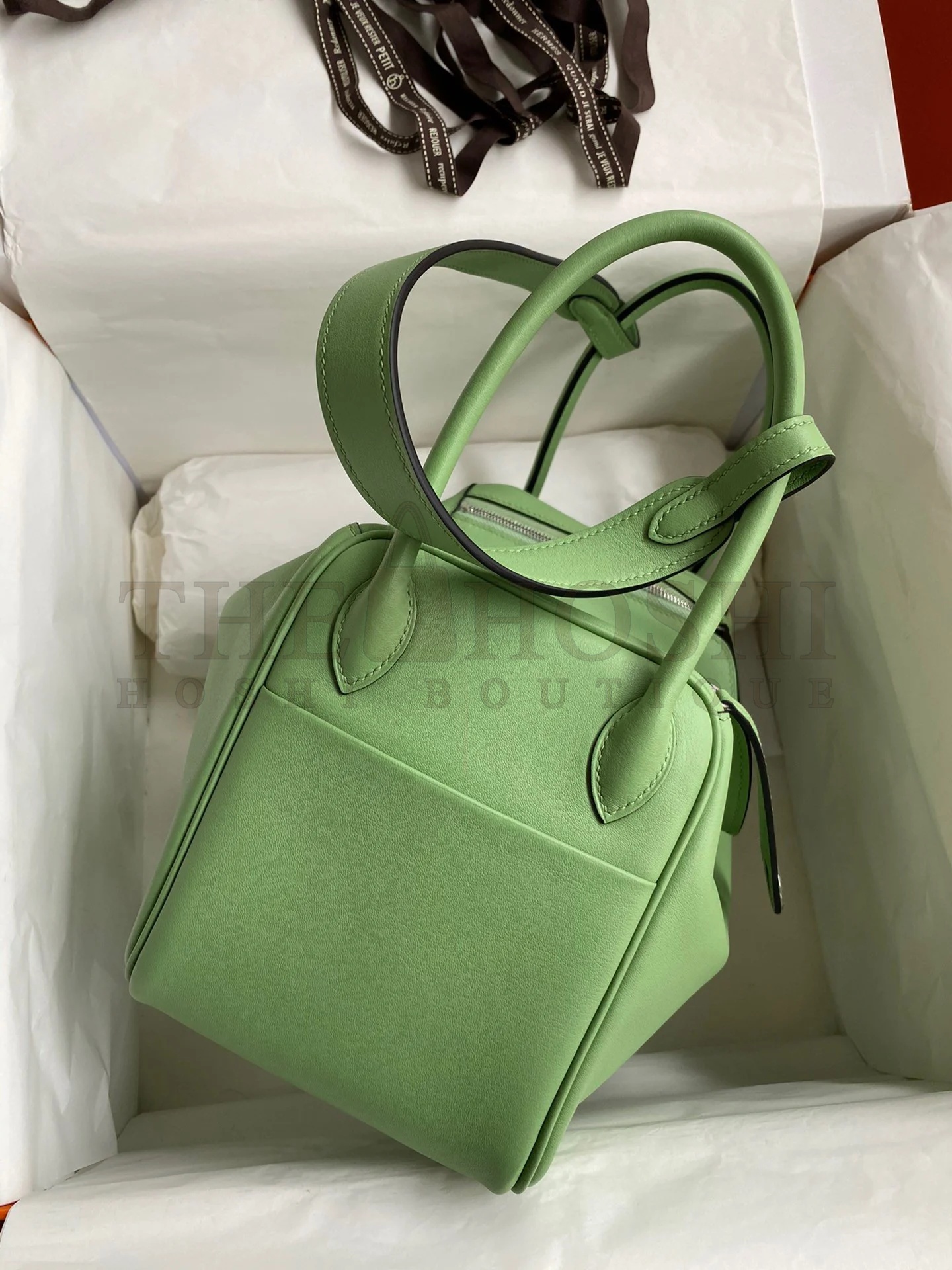 H**me5 Lindy 26 Handmade Bag In Vert Cypres Swift Calfskin Master Quality