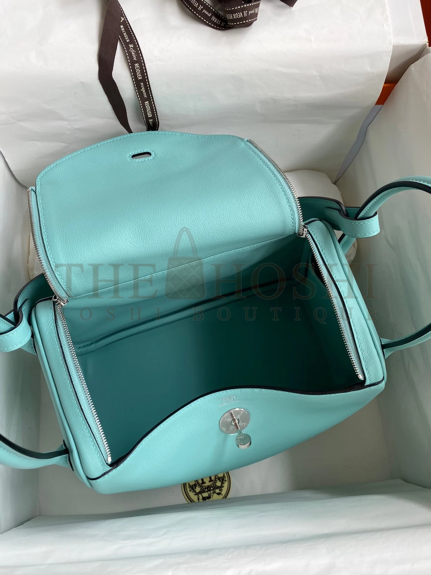 H**me5 Lindy 26 Handmade Bag In Blue Atoll Swift Calfskin Master Quality