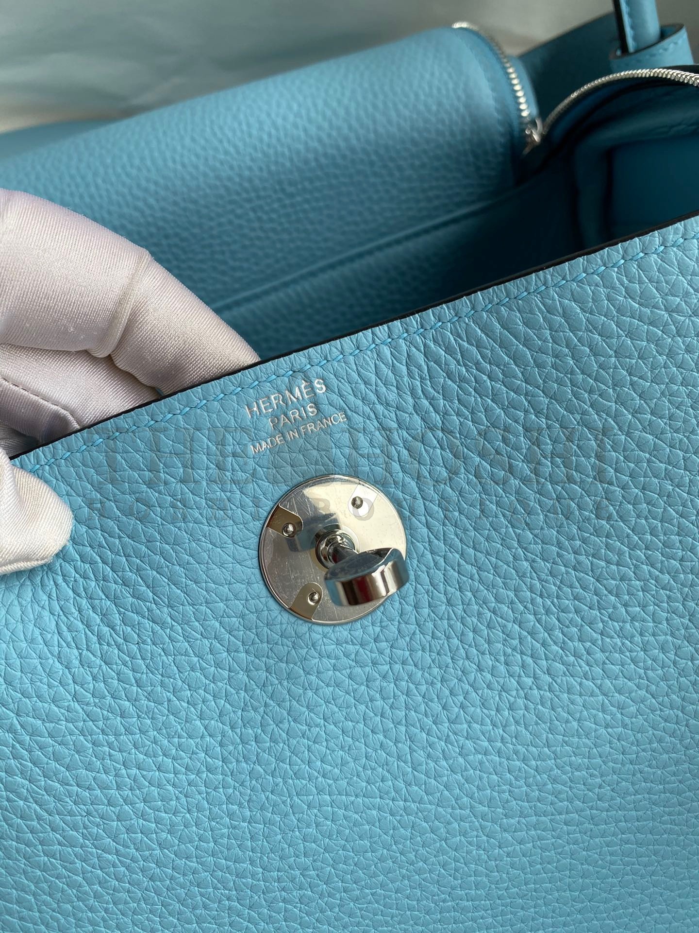 H**me5 Lindy 26 Handmade Bag In Blue Atoll Clemence Leather Master Quality