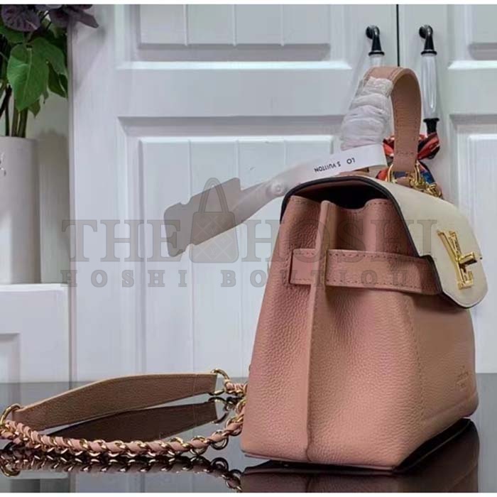 L0vis Vvtt0n LV Women Lockme Ever Mini Handbag Rose Quartz Trianon Grained Calf Leather Master Quality