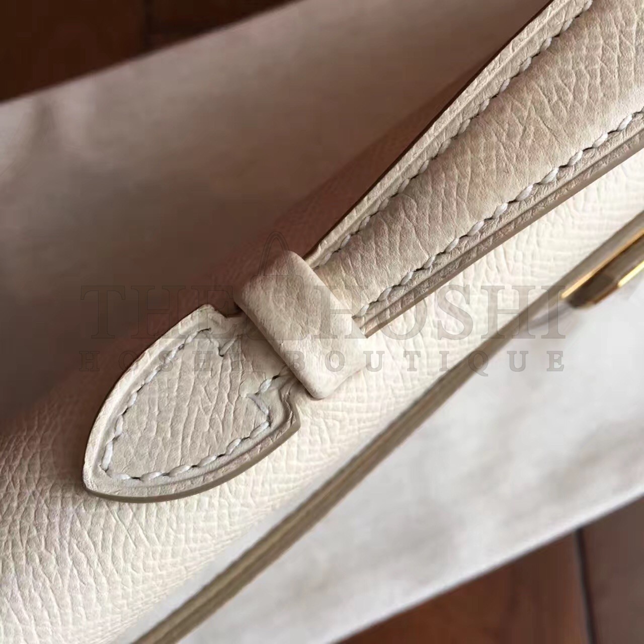 H**me5 White Epsom Kelly Cut Handmade Bag Master Quality