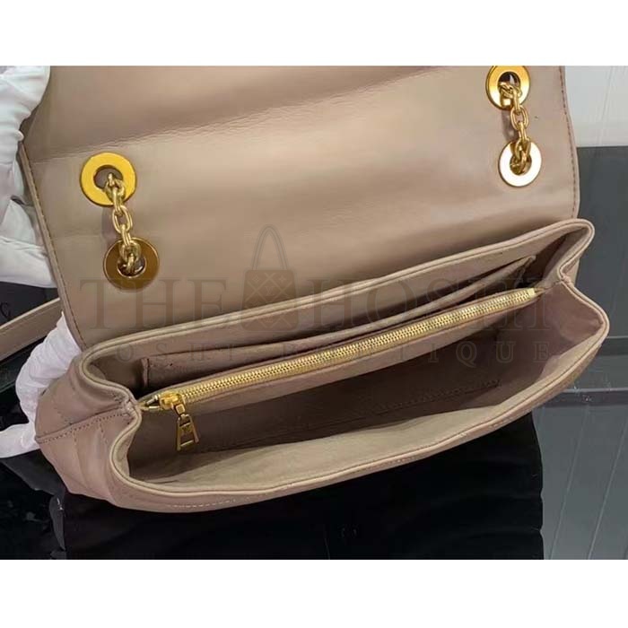 L0vis Vvtt0n LV Women New Wave Chain Bag GM Dark Taupe Quilted Smooth Calf Leather Master Quality