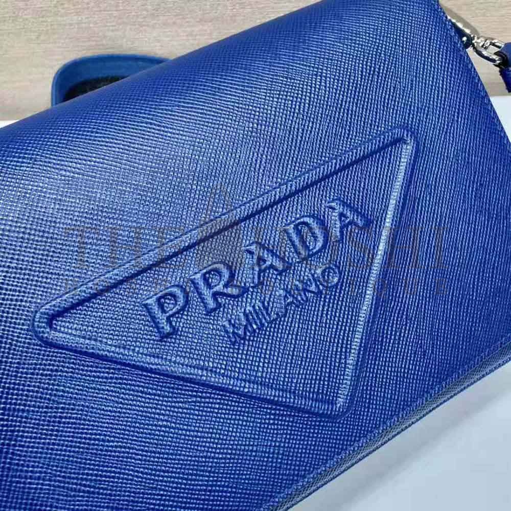 Pra*a Women Saffiano Leather Shoulder Bag with Sleek-Navy Master Quality