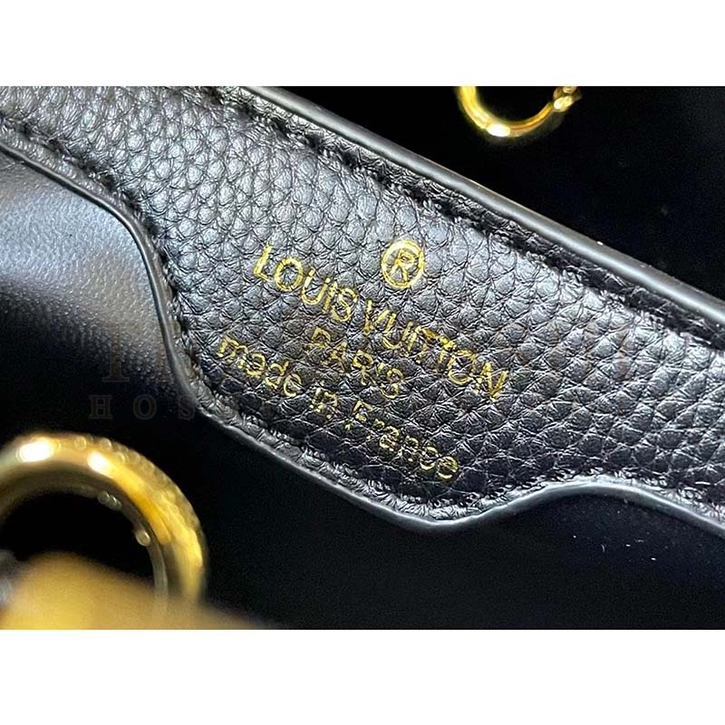 L0vis Vvtt0n LV Women Capucines MM Handbag Black Gray Taurillon Leather Master Quality