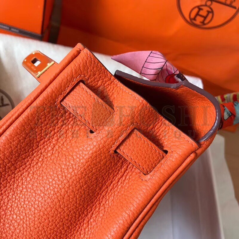 H**me5 Orange Clemence Kelly 28cm Handmade Bag Master Quality