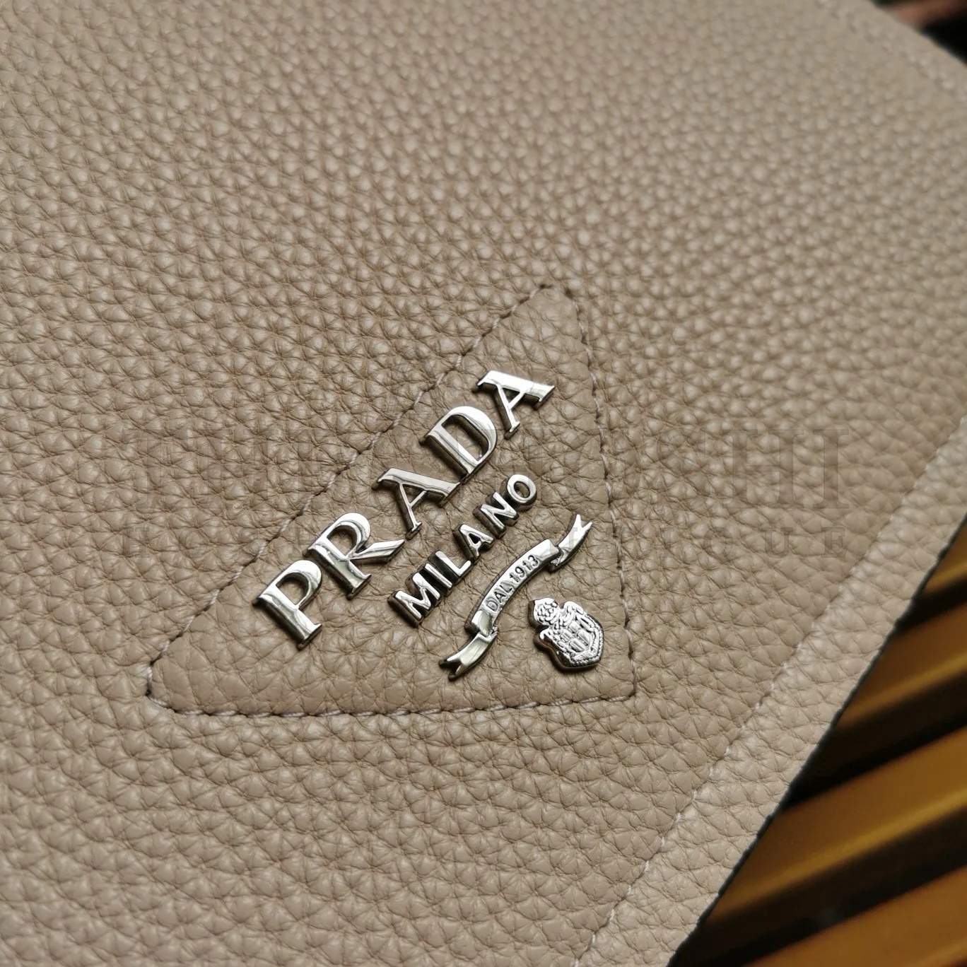 Pra*a Flap Shoulder Bag in Light Pink Grained Leather Master Quality