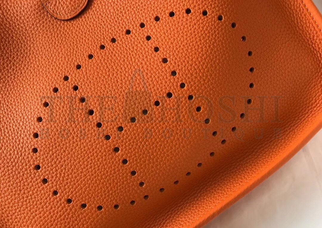 H**me5 Evelyne III 29 Bag In Orange Clemence Leather Master Quality