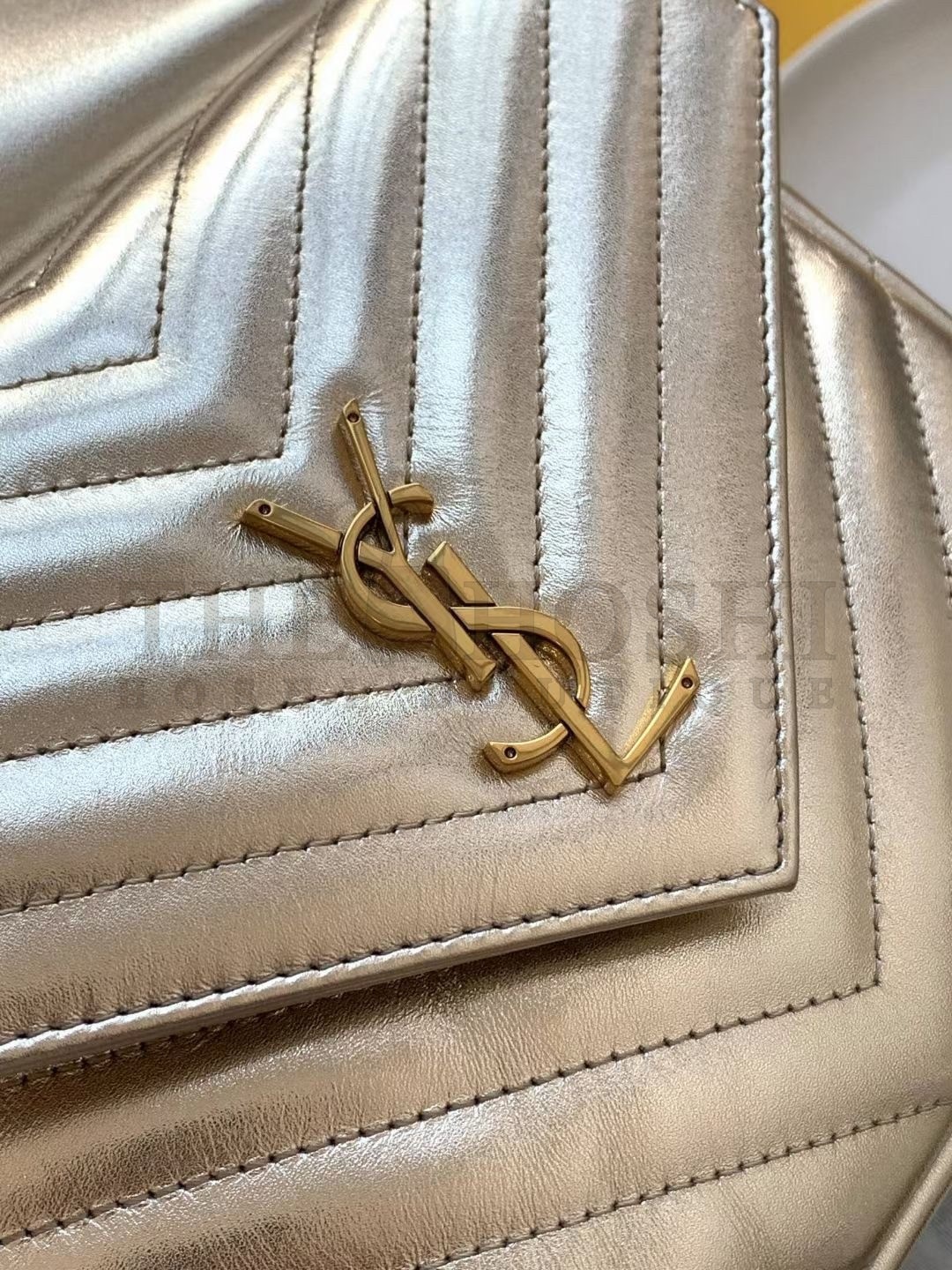 Sa1nt Lau*nt Joe Backpack In Gold Lame Leather Master Quality