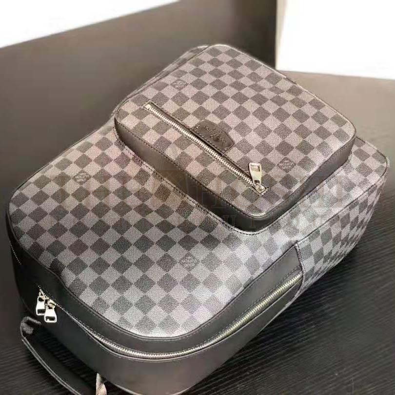L0vis Vvtt0n LV Men Josh Backpack in Damier Graphite Canvas-Grey Master Quality
