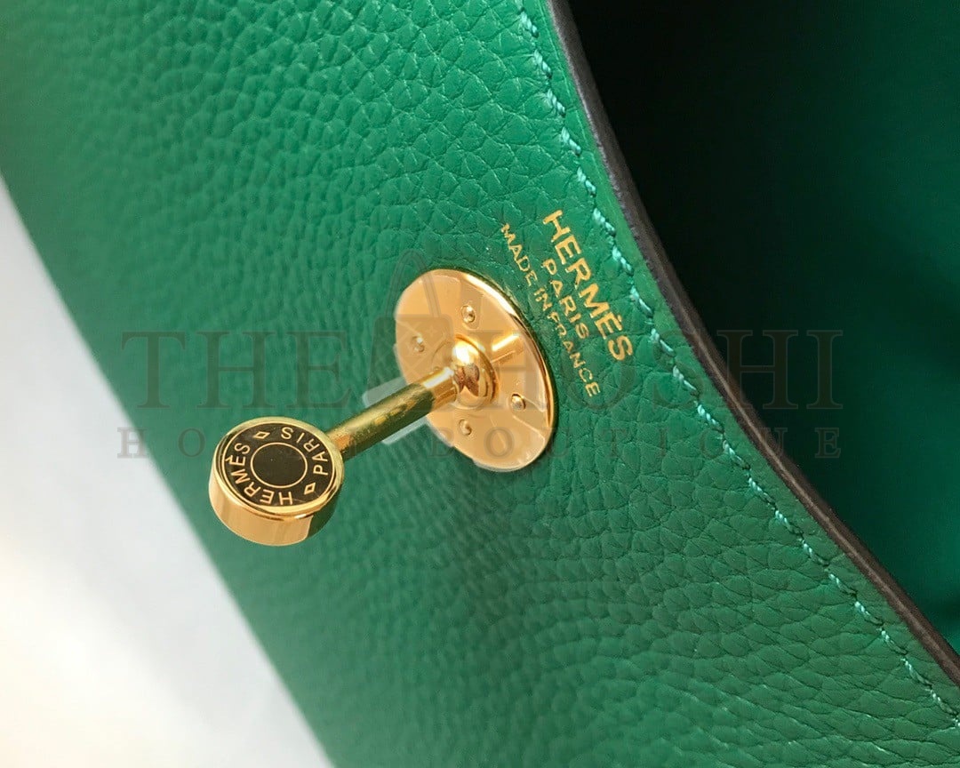 H**me5 Lindy Mini Bag In Malachite Clemence Leather GHW Master Quality