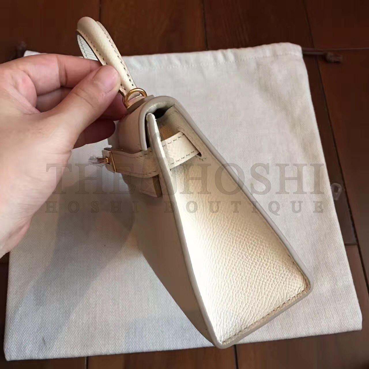 H**me5 White Epsom Kelly Mini II Handmade Bag Master Quality