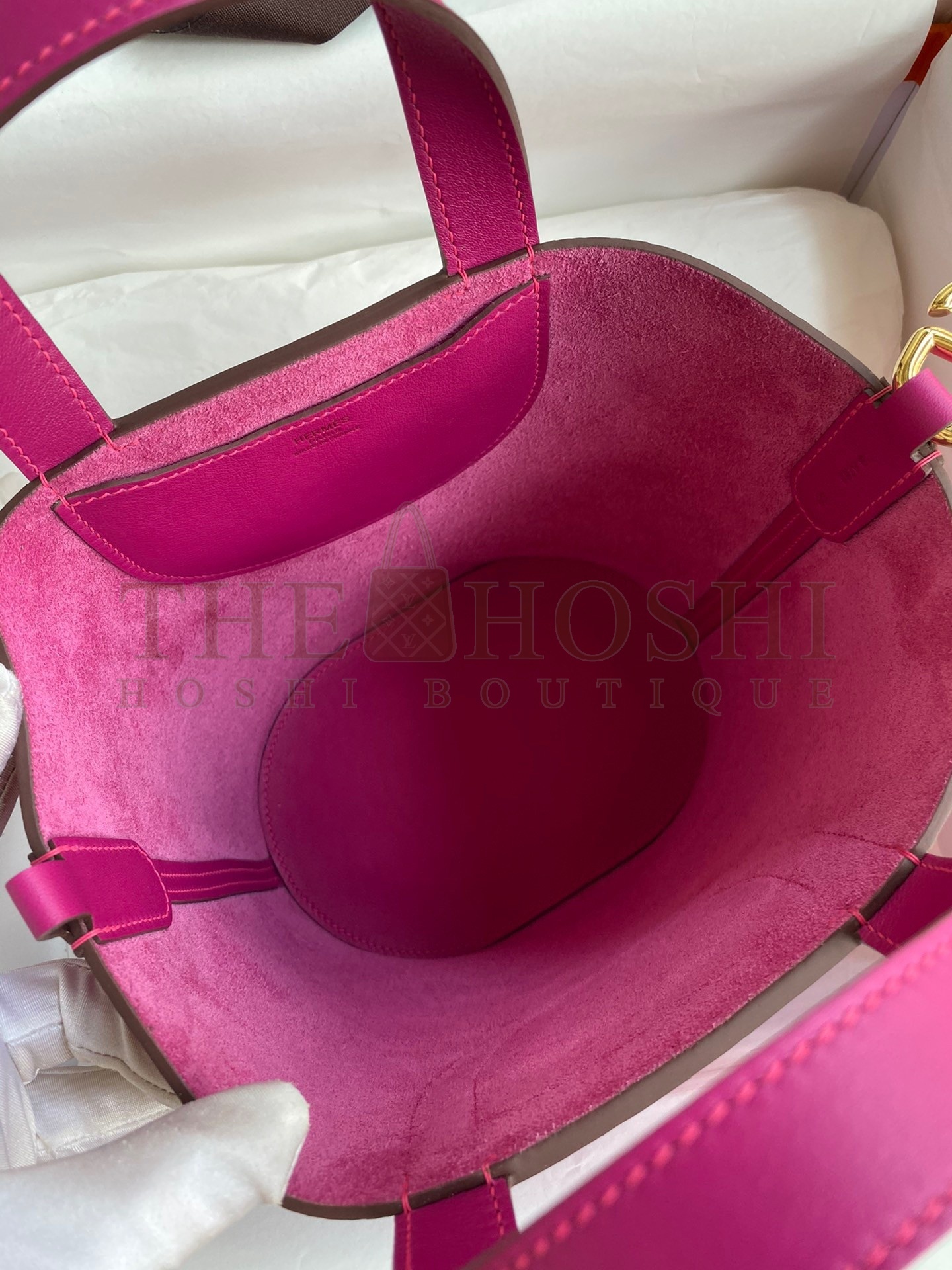 H**me5 In The Loop 18 Handmade Bag in Rose Purple Clemence Leatherther Master Quality