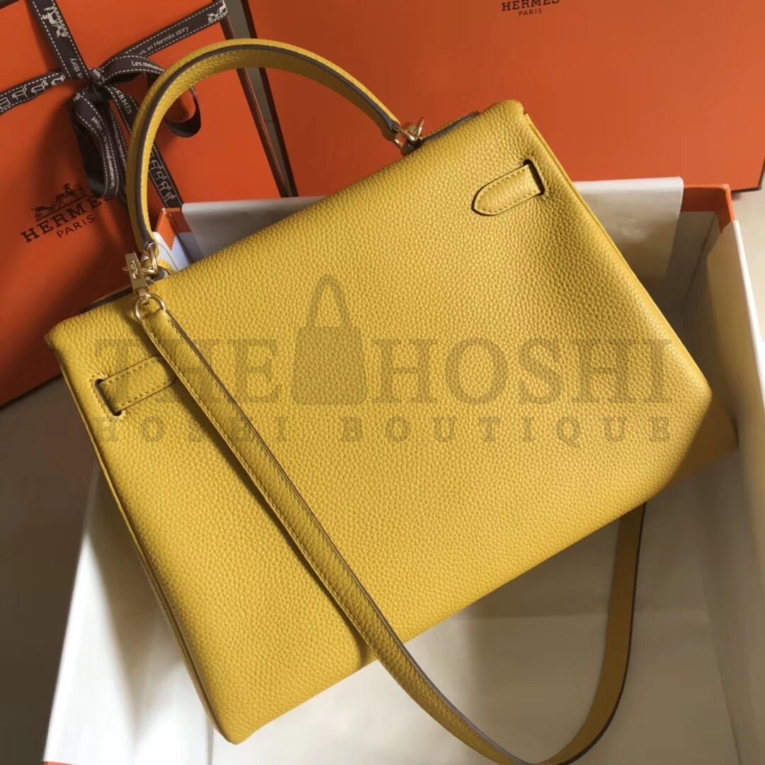 H**me5 Kelly 32cm Retourne Bag In Soleil Clemence Leather Master Quality