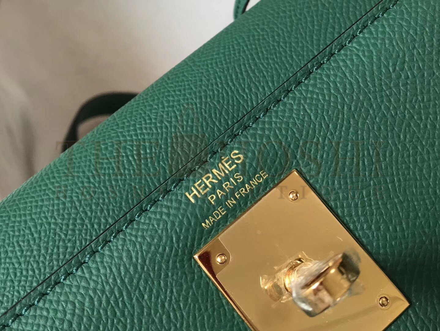 H**me5 Malachite Epsom Kelly 32cm Sellier Bag Master Quality