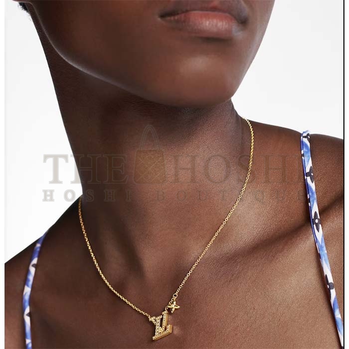 L0vis Vvtt0n Women LV Iconic Pearls Necklace Pearl-Encrusted LV Initials Monogram Flower Charms Master Quality