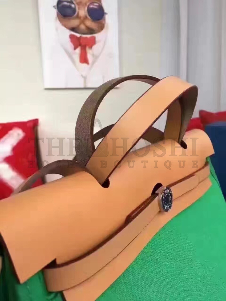 H**me5 Herbag Zip PM 31cm Bag In Green Canvas Master Quality