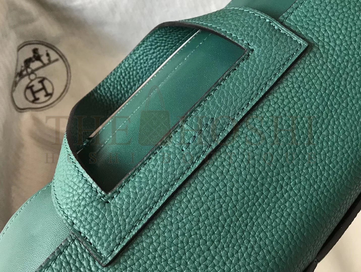 H**me5 Halzan 31cm Bag In Malachite Clemence Leather Master Quality