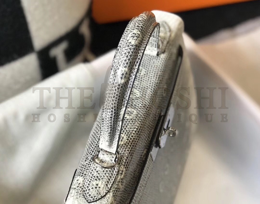 H**me5 Kelly 28cm Bag In Ombre Embossed Natural Lizard Master Quality