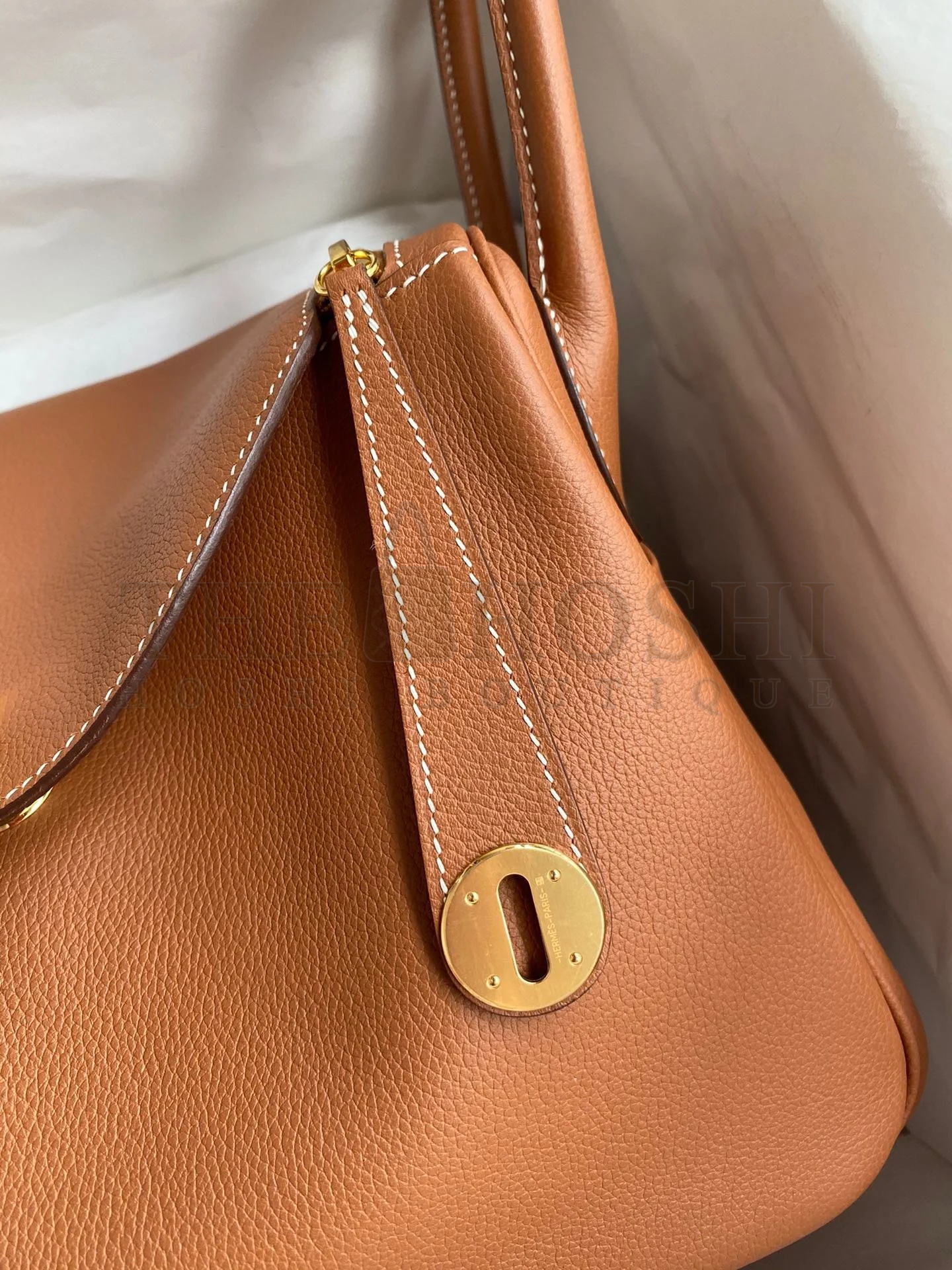 H**me5 Lindy 30 Handmade Bag In Gold Evercolor Leather Master Quality