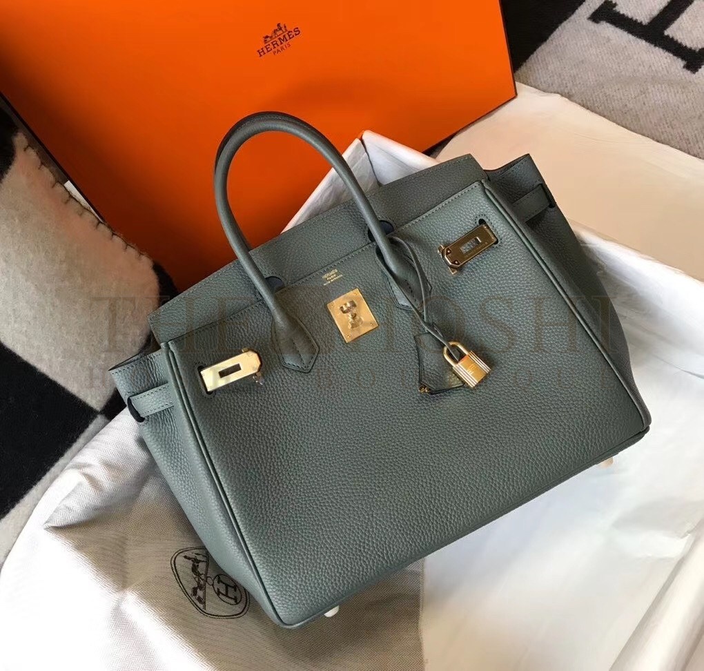 H**me5 Vert Amande Clemence Birkin 30cm Bag GHW Master Quality