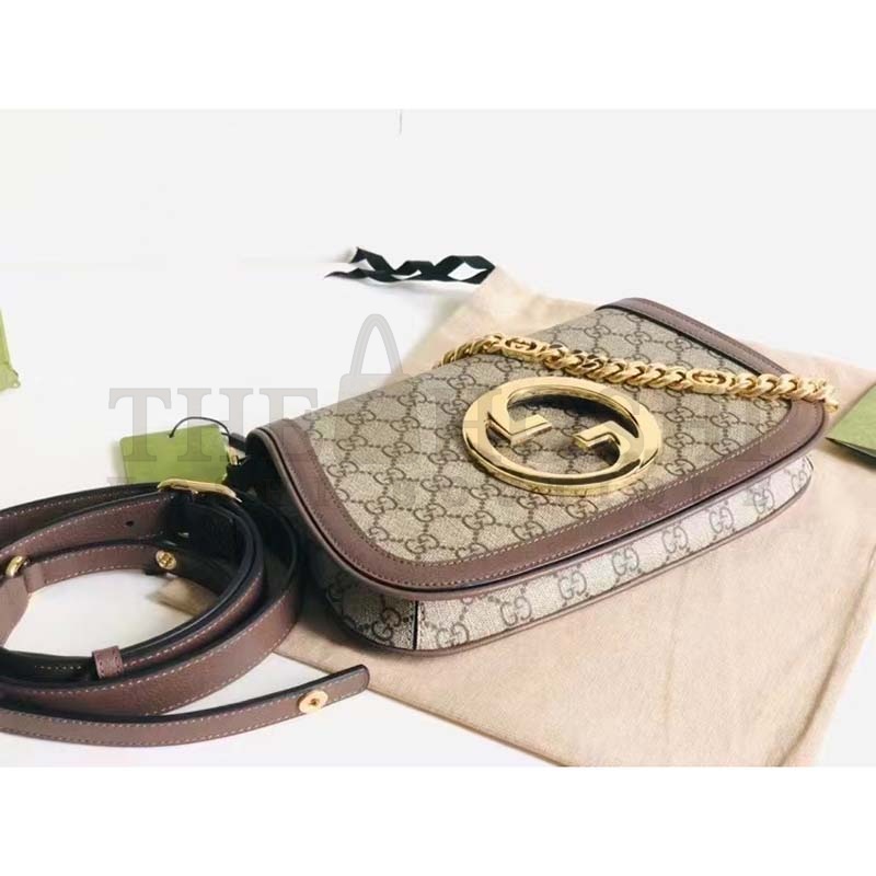 Gvc*1 Women GG Blondie Shoulder Bag Beige Ebony GG Svp*me Canvas Master Quality