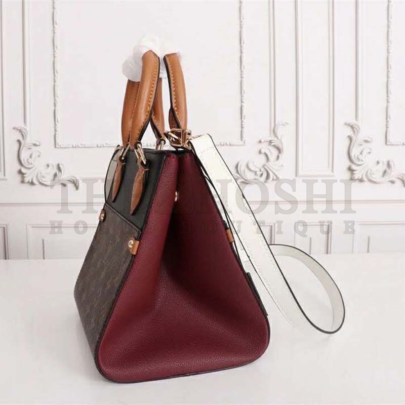L0vis Vvtt0n LV Women Fold Tote MM Monogram Canvas Calfskin Leather Master Quality