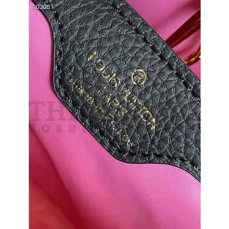 L0vis Vvtt0n LV Women Capucines MM Handbag Black Taurillon Leather Master Quality