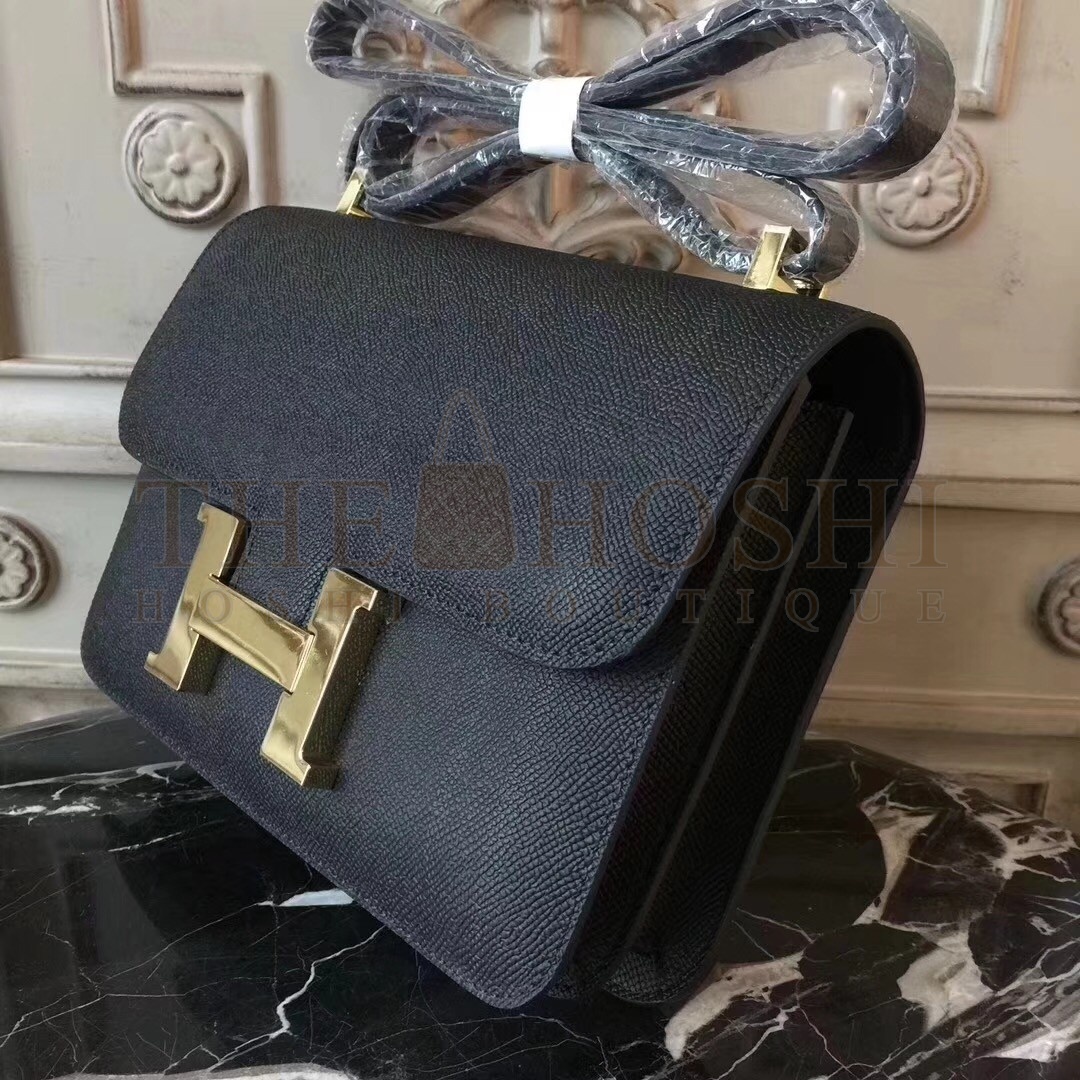 H**me5 Black Constance MM 24cm Epsom Leather Bag Master Quality