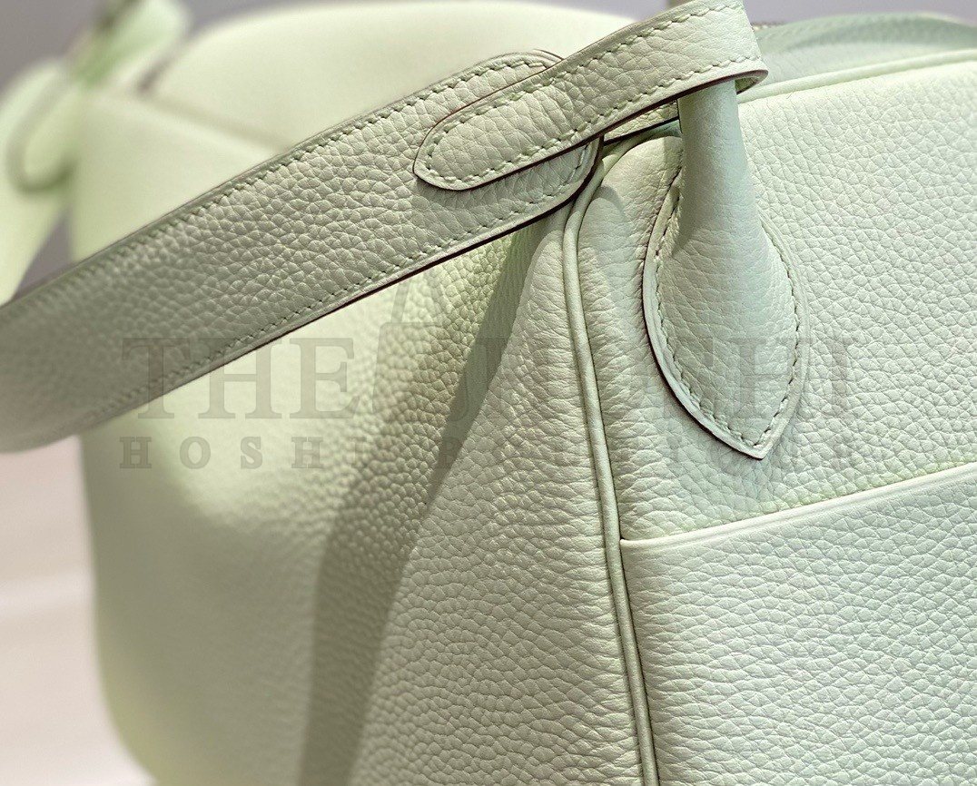 H**me5 Lindy 30cm Bag In Vert Fizz Clemence Leather PHW Master Quality