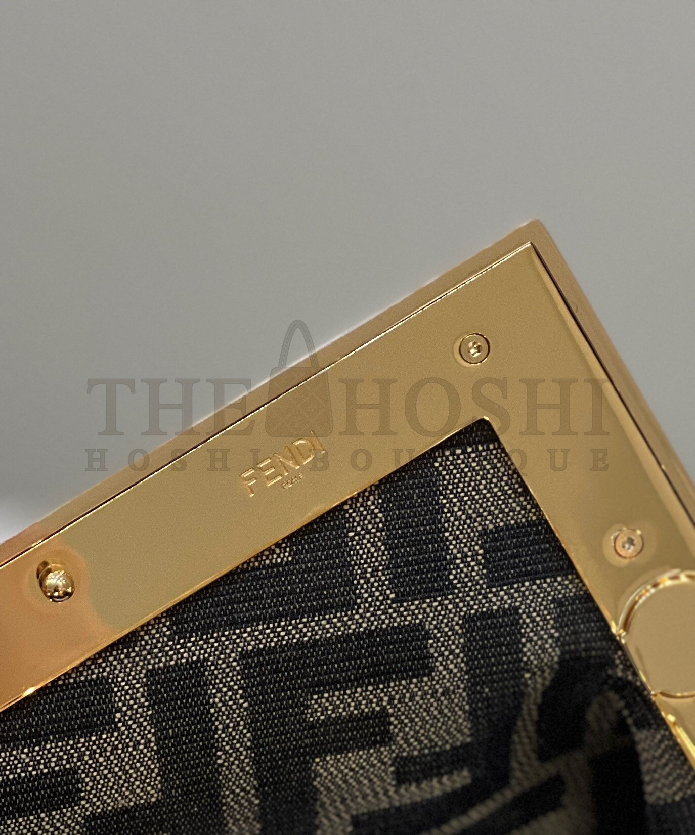 F**di First Small Bag In Gold Laminated Leather Master Quality