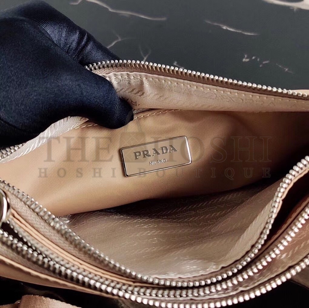 Pra*a Beige Nylon Re-Edition 2000 Shoulder Bag Master Quality
