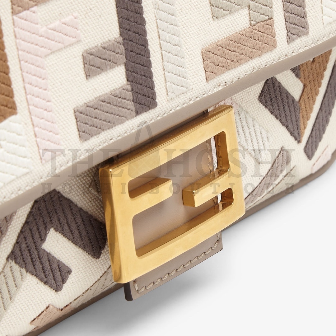 F**di Embroidered Baguette Bag - Multicolor FF Pattern Master Quality