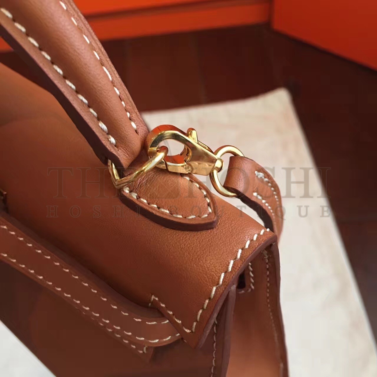 H**me5 Gold Swift Kelly Mini II Handmade Bag Master Quality