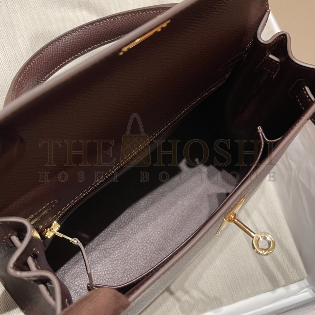 Kelly 28 in chocolate Epsom H**me5 bag 28cm gold hardware Master Quality