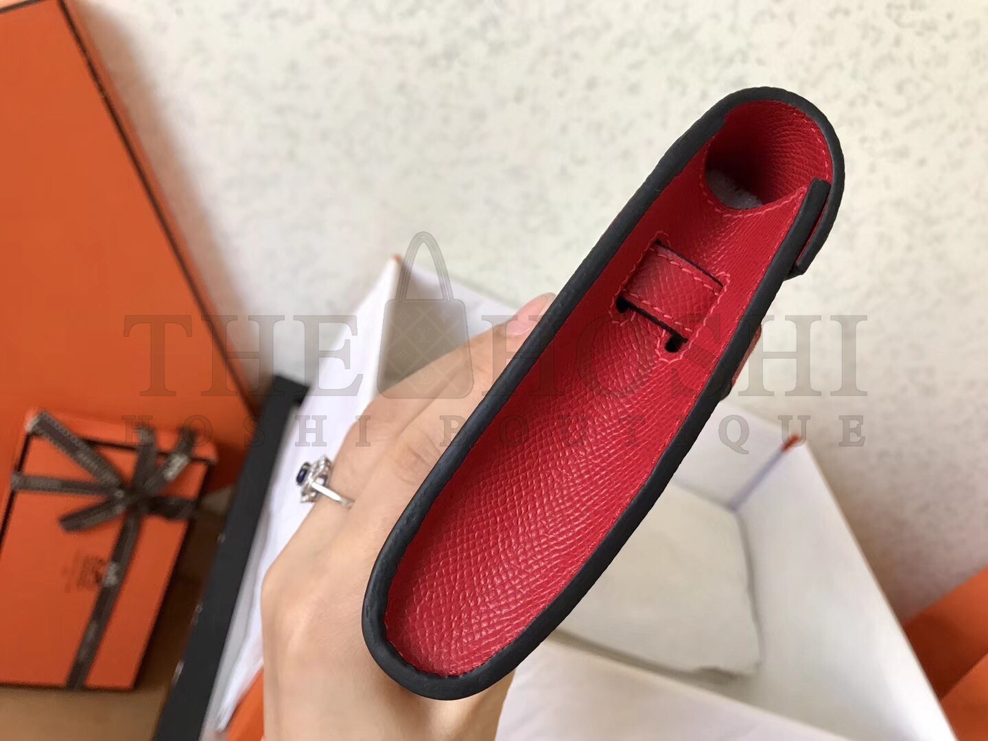 H**me5 Red Epsom Kelly Cut Handmade Bag Master Quality