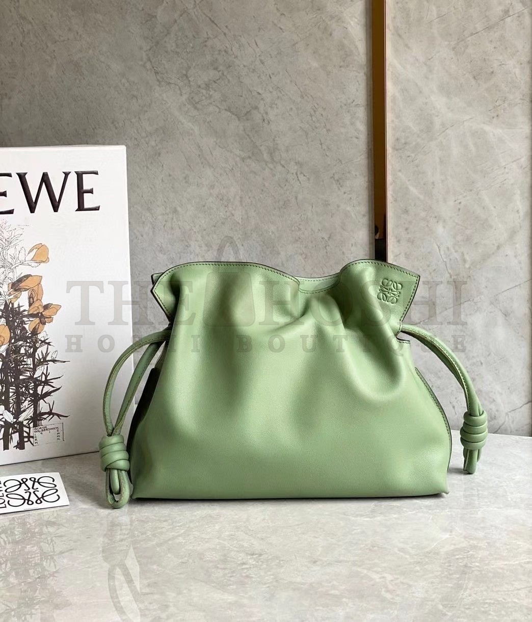 L0ew* Flamenco Clutch In Rosemary Nappa Leather Master Quality