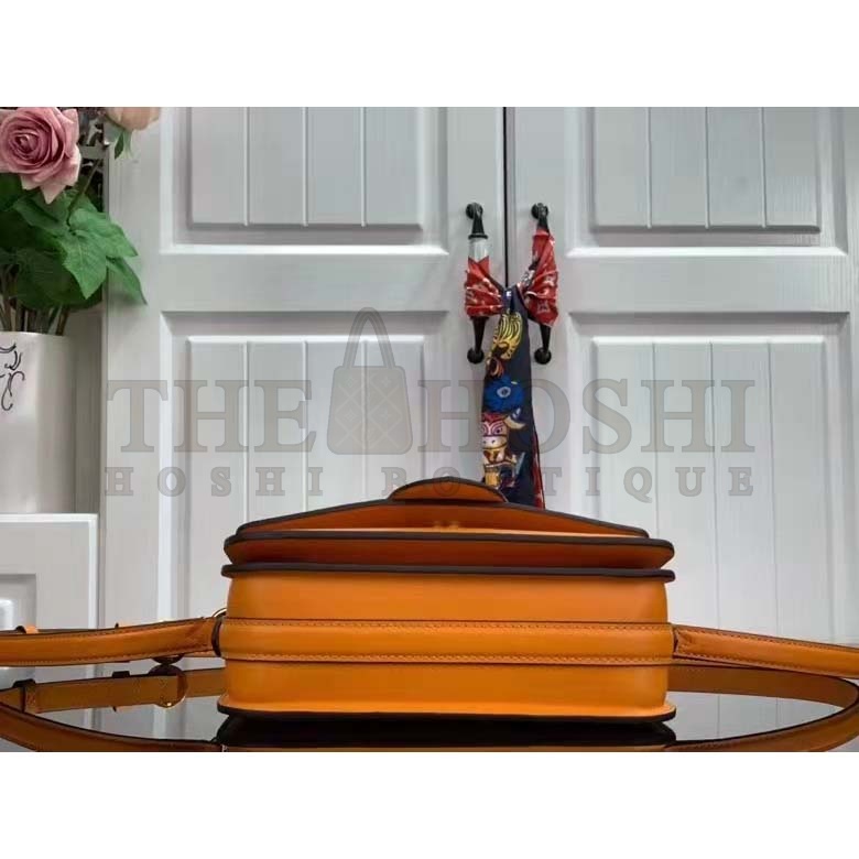 L0vis Vvtt0n LV Women Pont 9 Soft PM Handbag Yellow Grained Calfskin Cowhide Master Quality