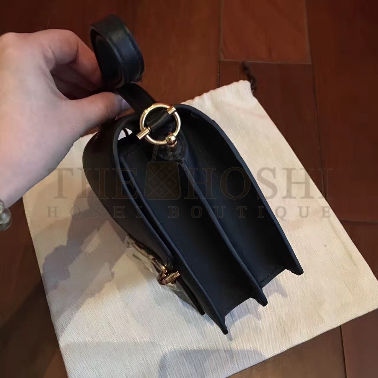 H**me5 Mini Sac Roulis Bag In Black Swift Leather Master Quality