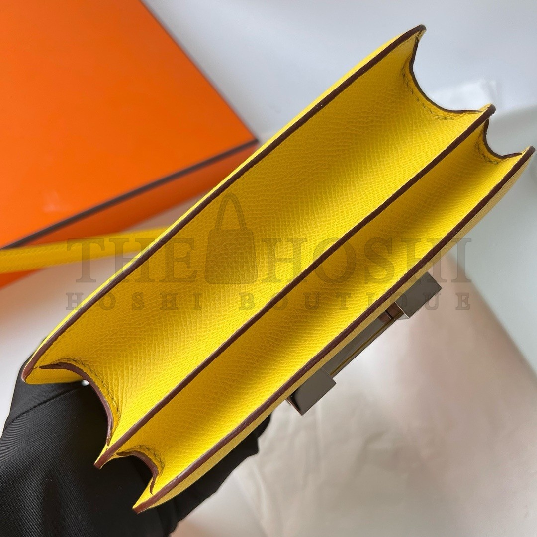 H**me5 Constance 18 Handmade Bag In Jaune de Naples Epsom Calfskin Master Quality