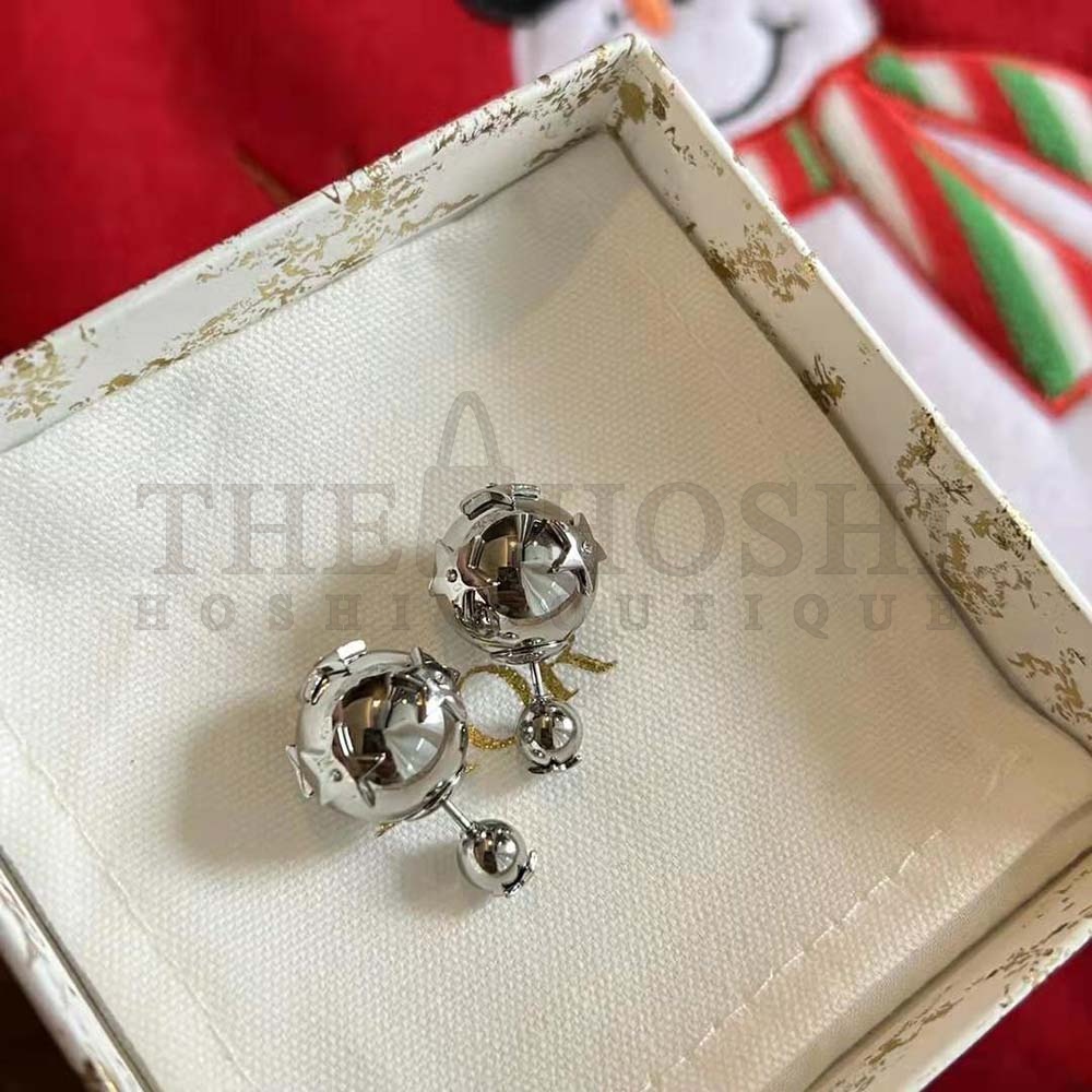 D10r Women Tribales Earrings Silver and Silver-Tone Crystals Master Quality