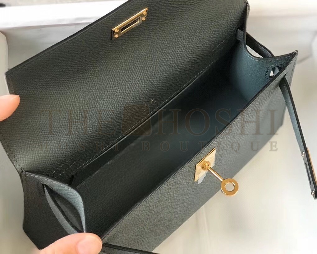 H**me5 Kelly Pochette Bag In Vert Amande Epsom Leather Master Quality