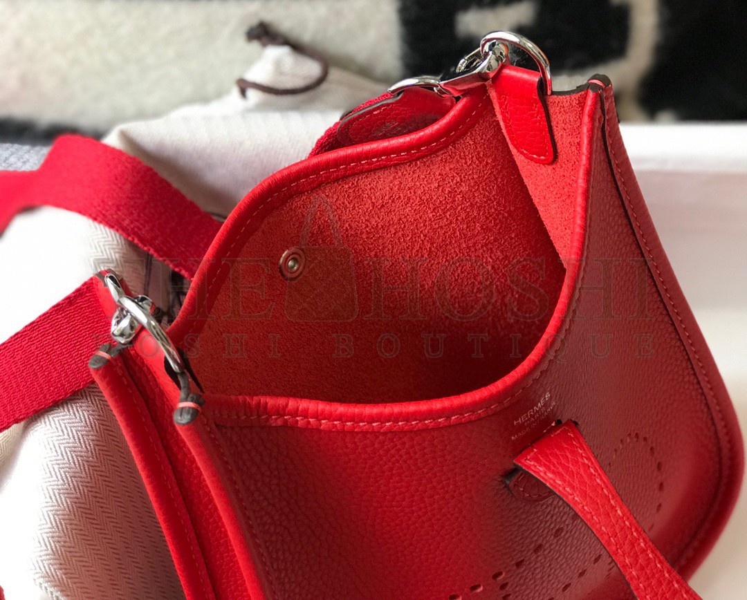 H**me5 Evelyne III Mini Bag In Red Clemence Leather Master Quality