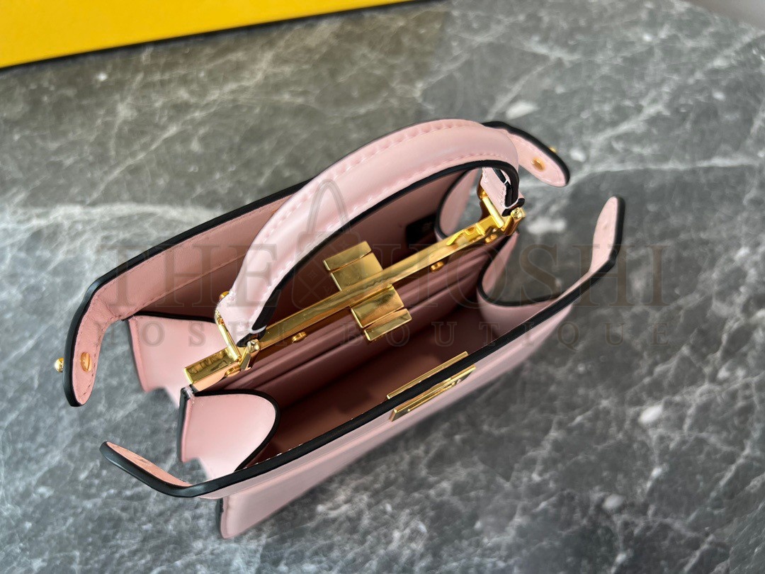 F**di Peekaboo ISeeU Petite Bag In Pink Nappa Leather Master Quality