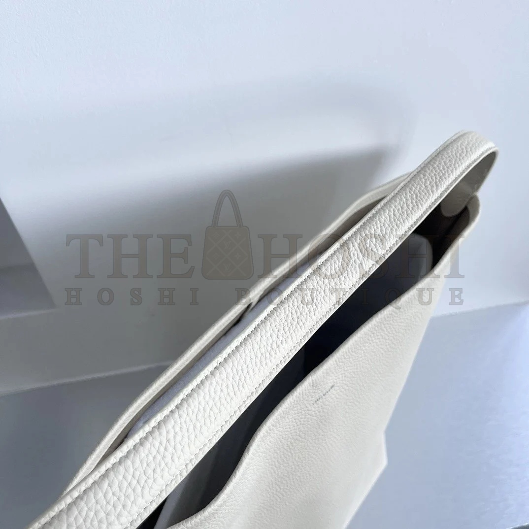 The R0w Large N/S Park Tote in Ivory Grained Leather Master Quality