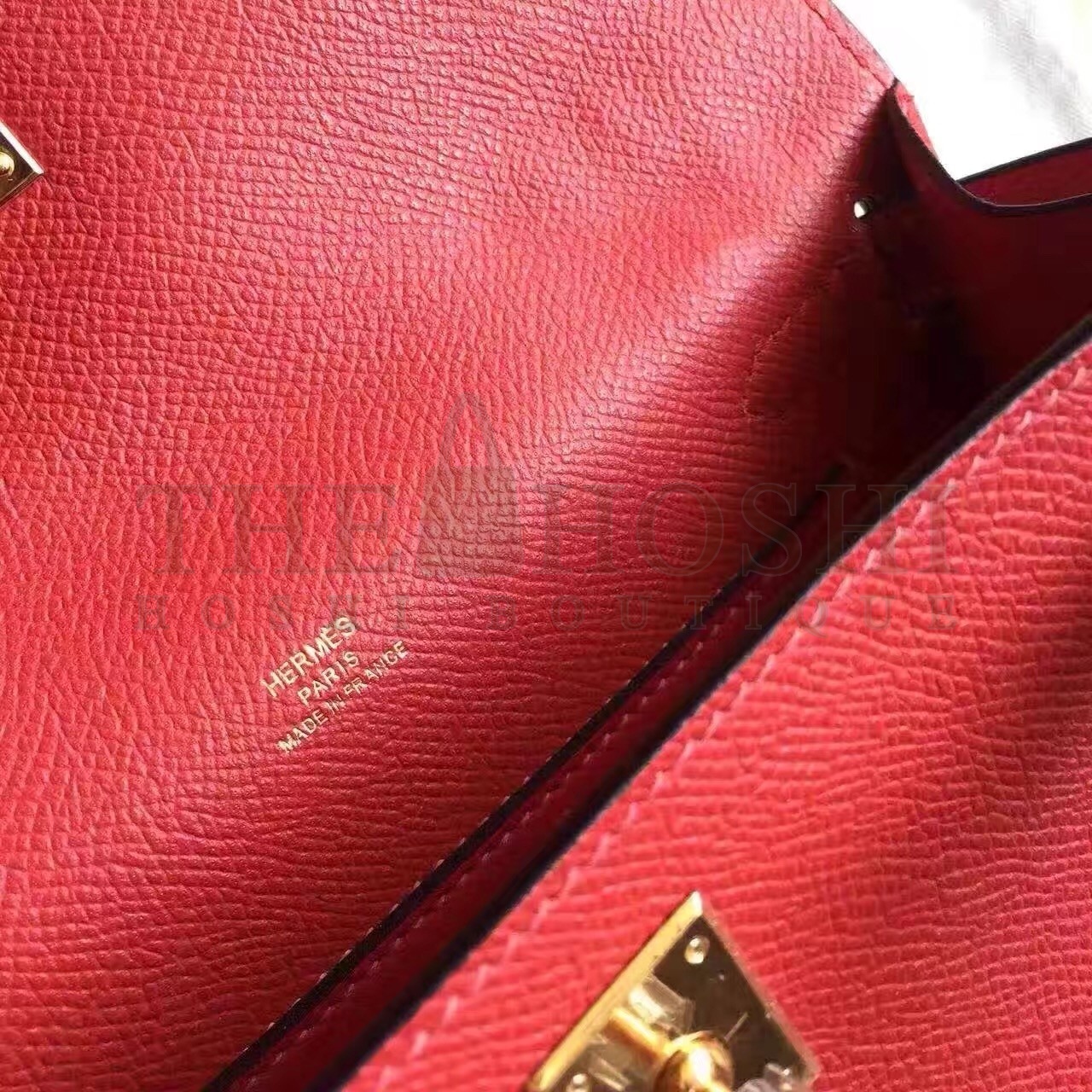 H**me5 Dark Red Kelly Pochette Epsom Handmade Bag Master Quality