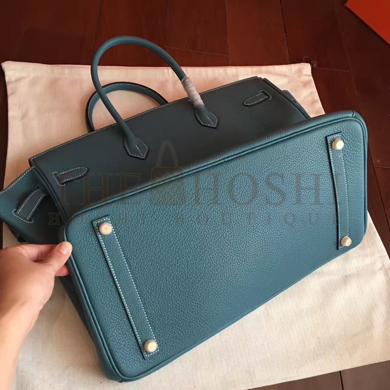 H**me5 Blue Jean Clemence Birkin 40cm Handmade Bag Master Quality