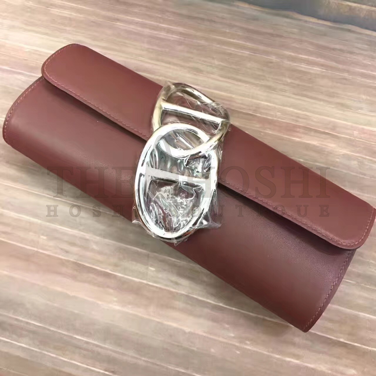 H**me5 Handmade Egee Clutch In Havane Swift Leather Master Quality