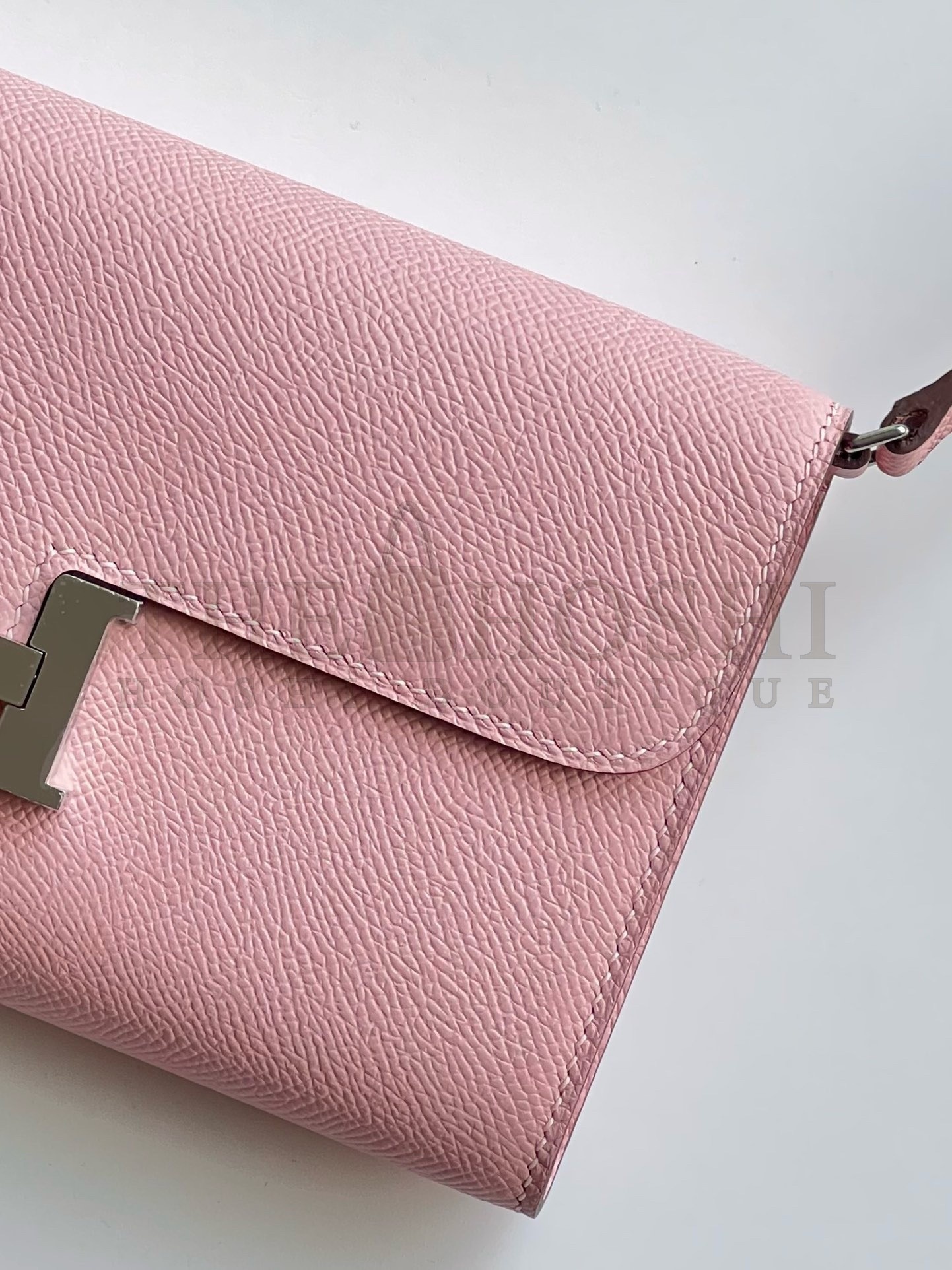 H**me5 Constance To Go Wallet in Pink Epsom Calfskin Master Quality