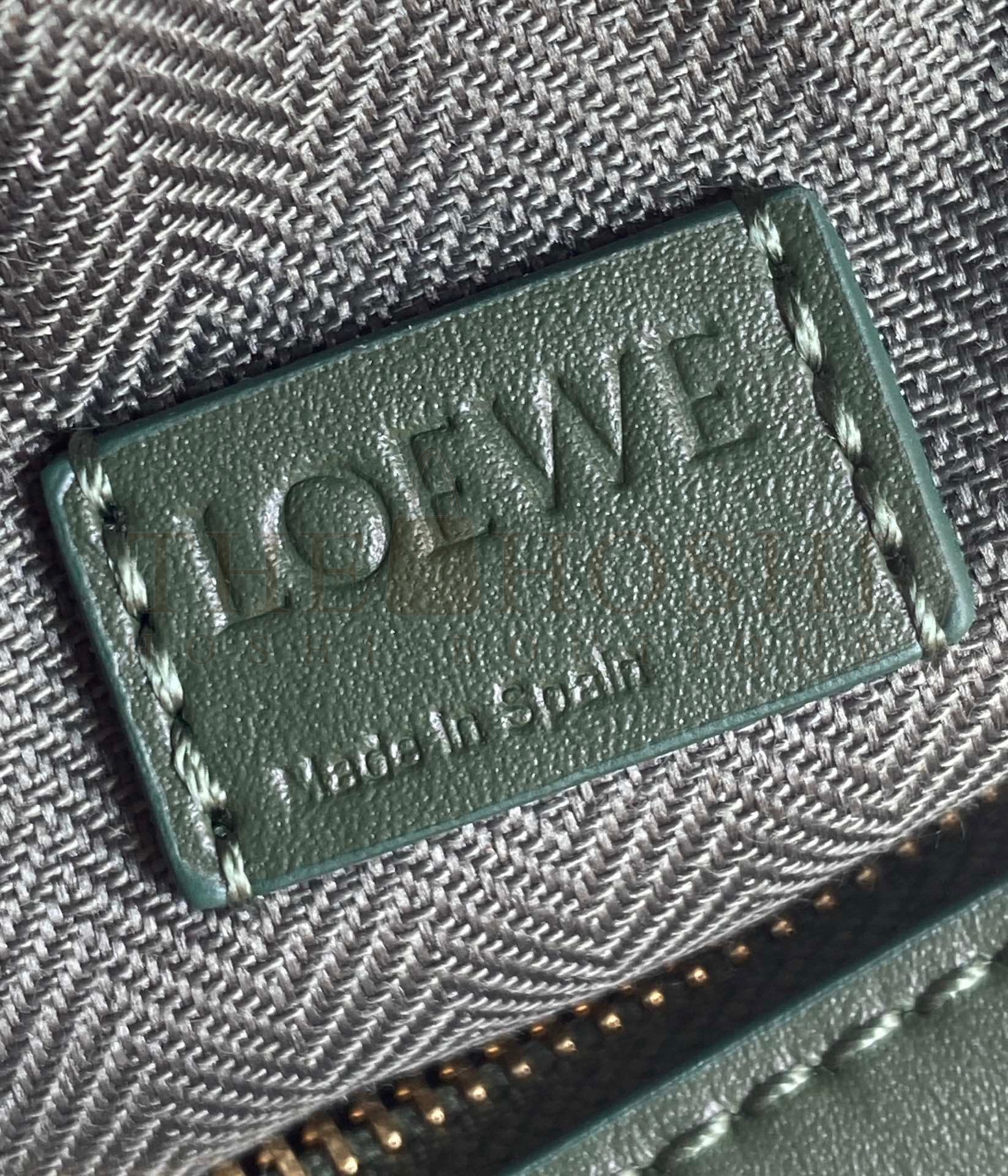 L0ew* Puzzle Mini Bag In Vintage Khaki Satin Calfskin Master Quality